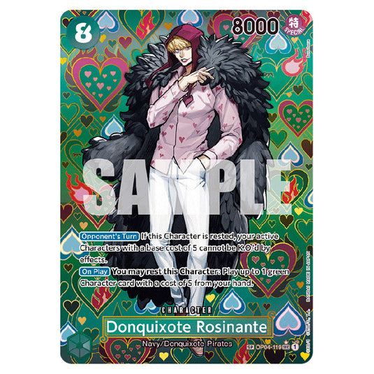 Donquixote Rosinante OP04-119-(OP-09) card from the One Piece set Emperors In The New World