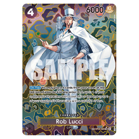 Rob Lucci OP05-093-(OP-09) card from the One Piece set Emperors In The New World