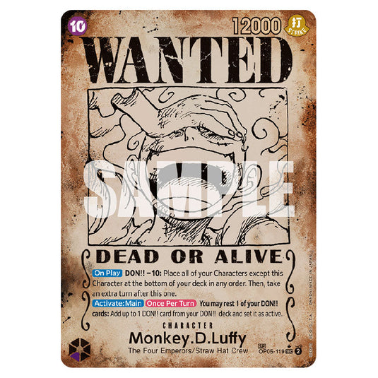 Monkey.D.Luffy OP05-119-(OP-09) card from the One Piece set Emperors In The New World
