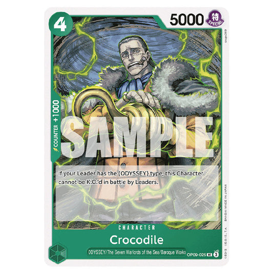 Crocodile OP09-025 card from the One Piece set Emperors In The New World
