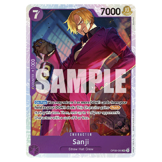 Sanji OP09-065 card from the One Piece set Emperors In The New World