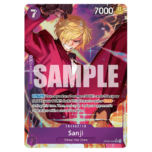 Sanji OP09-065a card from the One Piece set Emperors In The New World