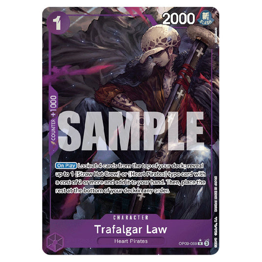 Trafalgar Law OP09-069a card from the One Piece set Emperors In The New World
