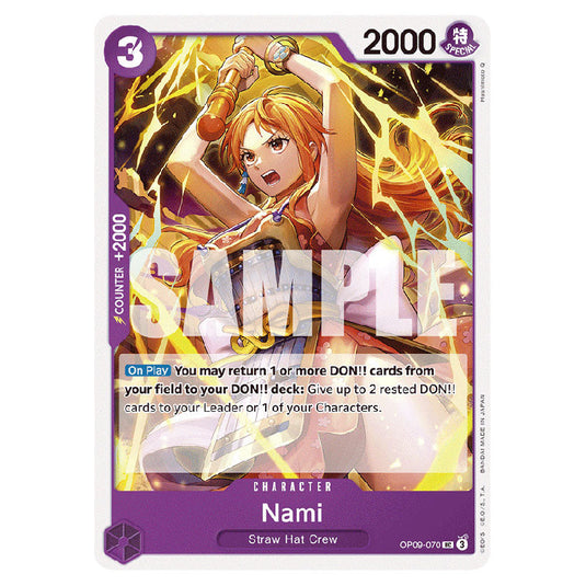Nami OP09-070 card from the One Piece set Emperors In The New World