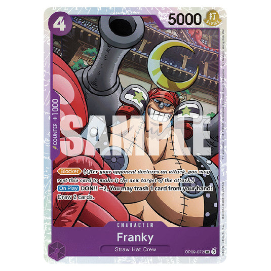 Franky OP09-072 card from the One Piece set Emperors In The New World