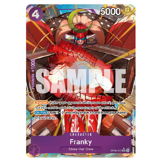 Franky OP09-072a card from the One Piece set Emperors In The New World