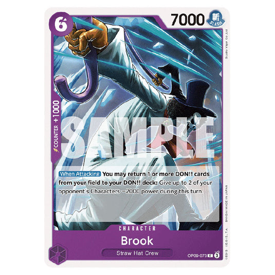 Brook OP09-073 card from the One Piece set Emperors In The New World