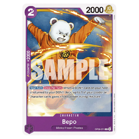 Bepo OP09-074 card from the One Piece set Emperors In The New World