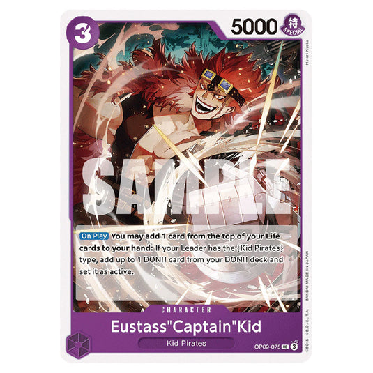 Eustass"Captain"Kid OP09-075 card from the One Piece set Emperors In The New World