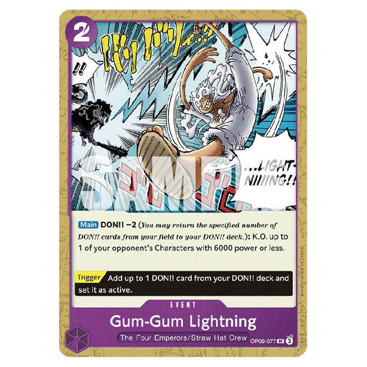 Gum-Gum Lightning OP09-077 card from the One Piece set Emperors In The New World