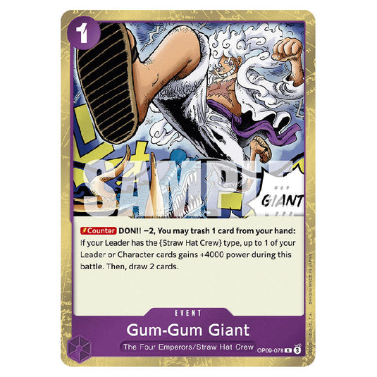 Gum-Gum Giant OP09-078 card from the One Piece set Emperors In The New World