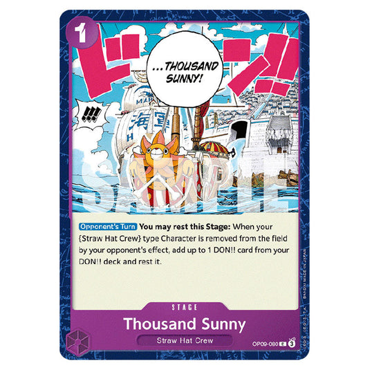 Thousand Sunny OP09-080 card from the One Piece set Emperors In The New World