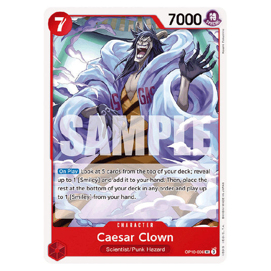 Caesar Clown OP10-006a card from the One Piece set Royal Blood