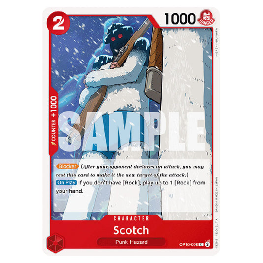 Scotch OP10-008 card from the One Piece set Royal Blood