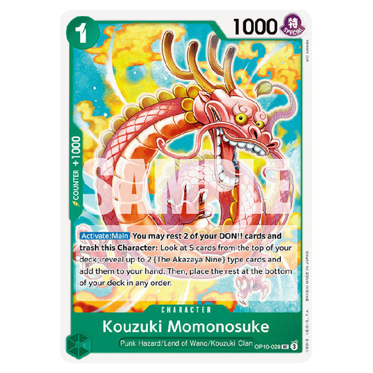 Kouzuki Momonosuke OP10-028 card from the One Piece set Royal Blood