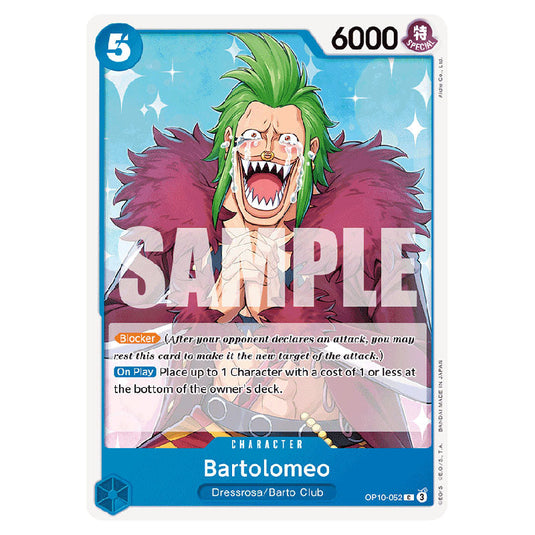 Bartolomeo OP10-052 card from the One Piece set Royal Blood