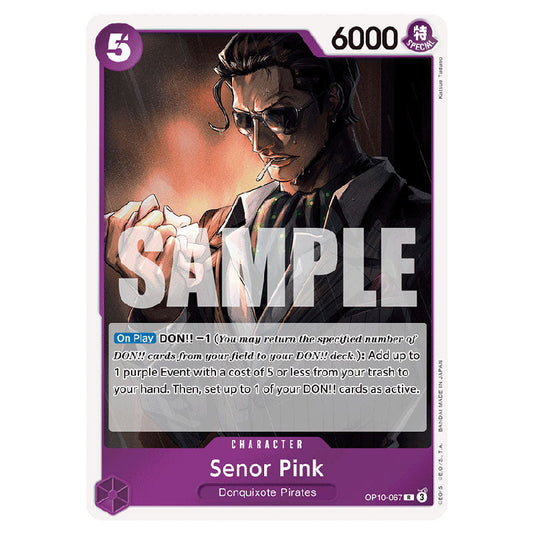 Senor Pink OP10-067 card from the One Piece set Royal Blood