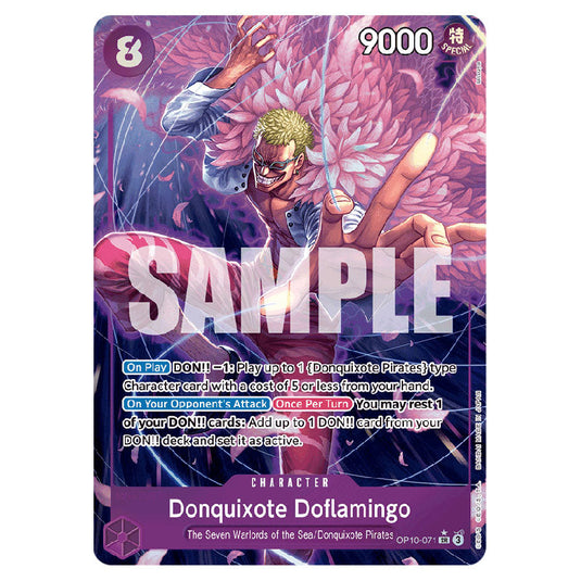 Donquixote Doflamingo OP10-071a card from the One Piece set Royal Blood