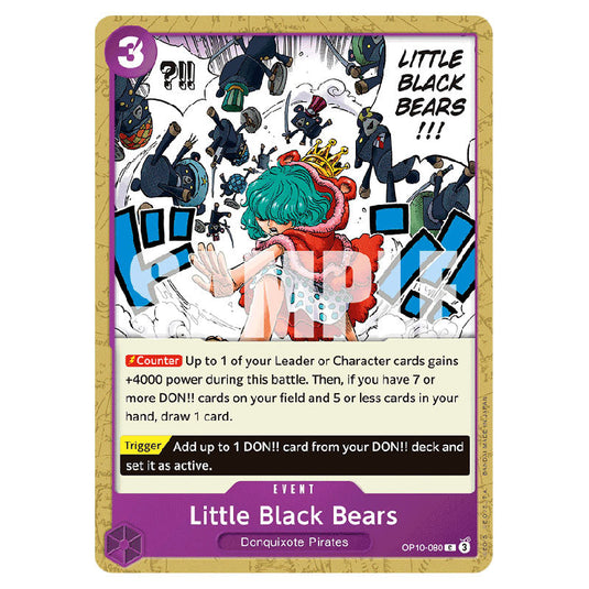 Little Black Bears OP10-080 card from the One Piece set Royal Blood