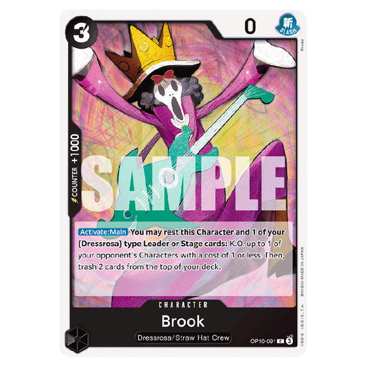 Brook OP10-091 card from the One Piece set Royal Blood
