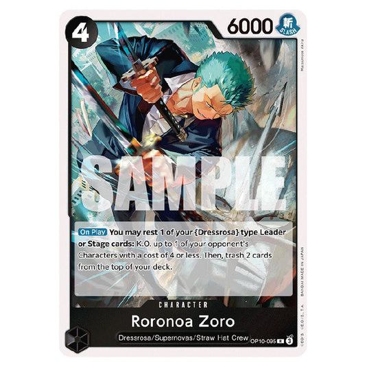 Roronoa Zoro OP10-095 card from the One Piece set Royal Blood