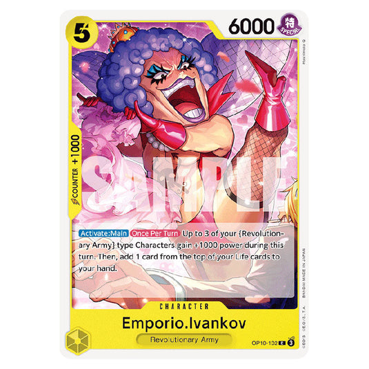 Emporio.Ivankov OP10-102 card from the One Piece set Royal Blood