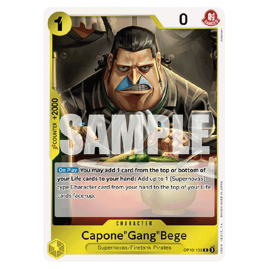 Capone"Gang"Bege OP10-103 card from the One Piece set Royal Blood