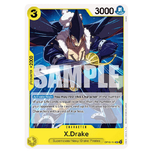 X.Drake OP10-114 card from the One Piece set Royal Blood