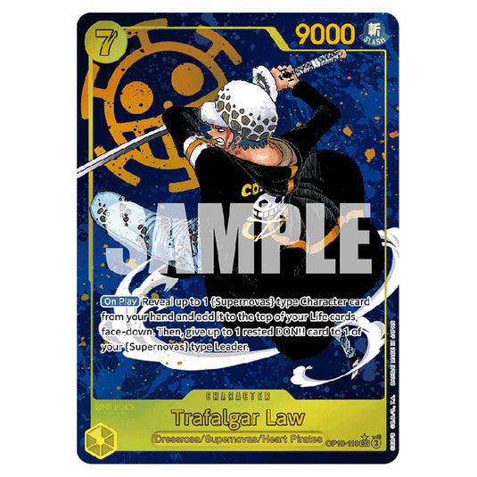 Trafalgar Law OP10-119a card from the One Piece set Royal Blood