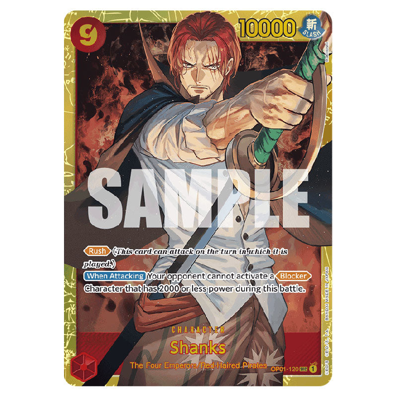 One Piece - Premium Booster - Shanks (Secret Rare) - PRB-01-OP01-120 One Piece - Premium Booster - Shanks (Secret Rare) - PRB-01-OP01-120