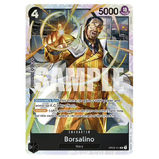 Borsalino PRB-01-OP02-114 card from the One Piece set Premium Booster