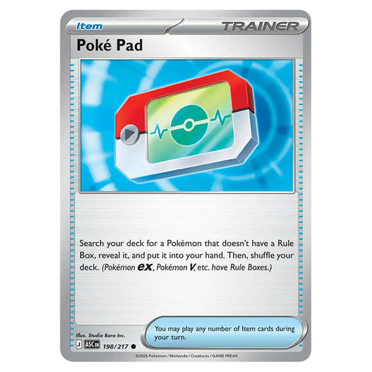 Poké Pad 198 card from the Pokemon set Ascended Heroes