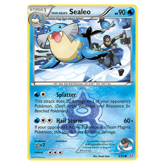 Team Aqua's Sealeo 04 card from the Pokemon set Double Crisis