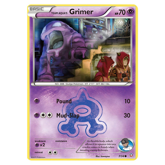 Team Aqua's Grimer 07 card from the Pokemon set Double Crisis