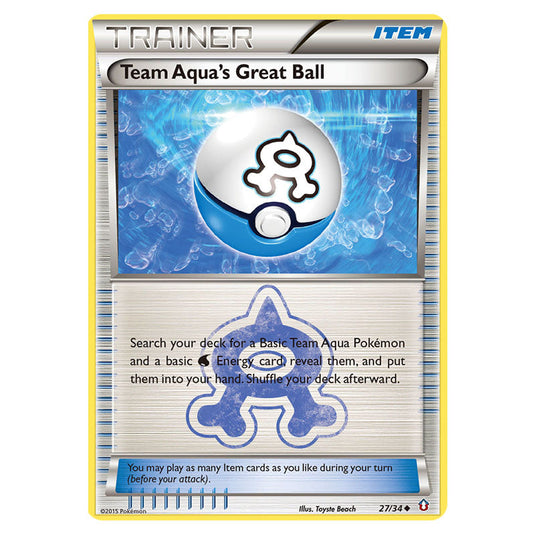 Team Aqua's Great Ball 27 card from the Pokemon set Double Crisis