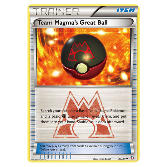 Team Magma's Great Ball 31 card from the Pokemon set Double Crisis