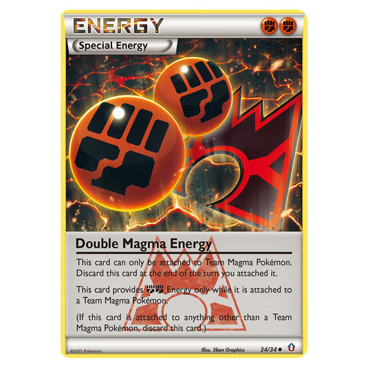 Double Magma Energy 34 card from the Pokemon set Double Crisis
