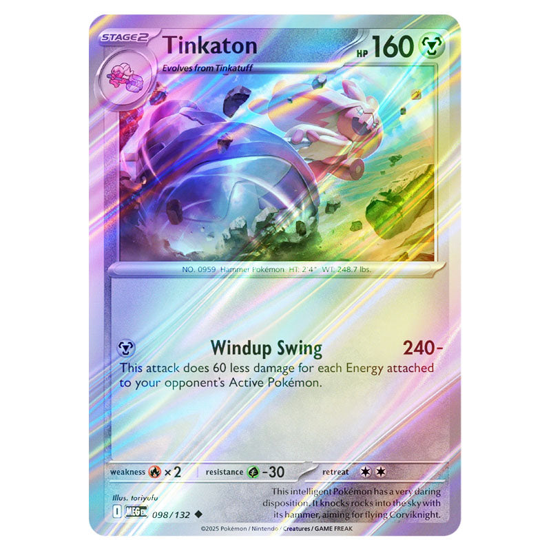 Pokemon Mega Evolution Base Set Tinkaton 098 132 Reverse Ho pokemon-mega-evolution-base-set-tinkaton-098-132-reverse-ho