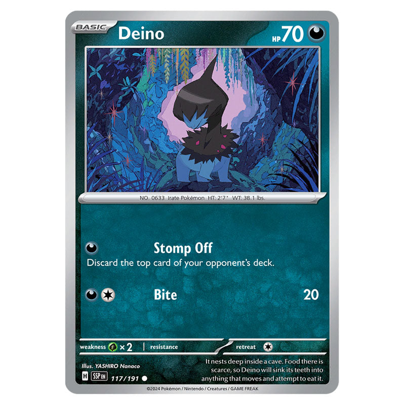 Pokemon - Scarlet & Violet - Surging Sparks - Deino - 117/191 Pokemon - Scarlet & Violet - Surging Sparks - Deino - 117/191