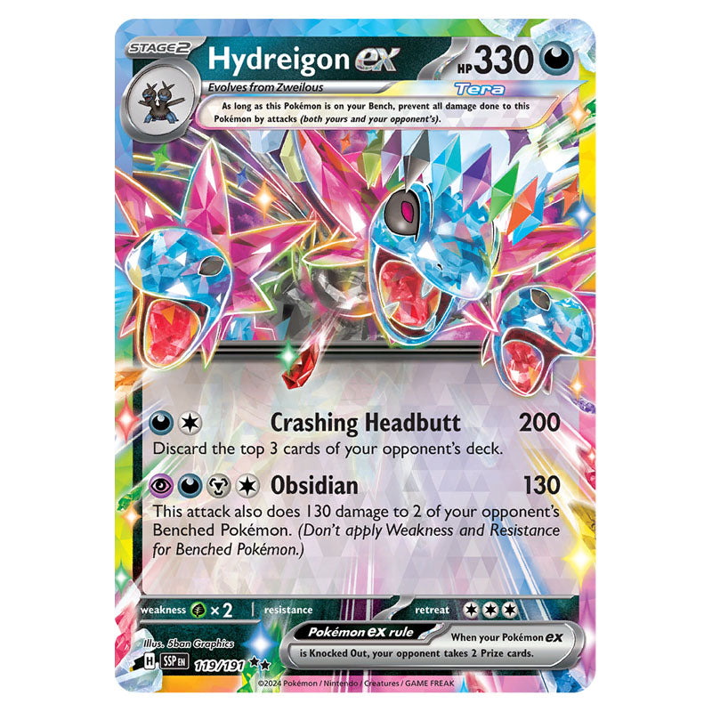 Pokemon Scarlet Violet Surging Sparks Hydreigon ex 119/191