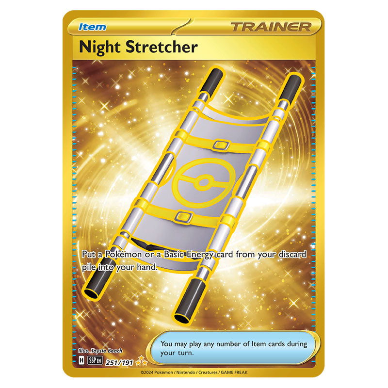 night stretcher pokemon card #251 Prices | Surging Sparks but overall look nearly unplayed with no major defects Night Stretcher 266/SV-P Gym Promo