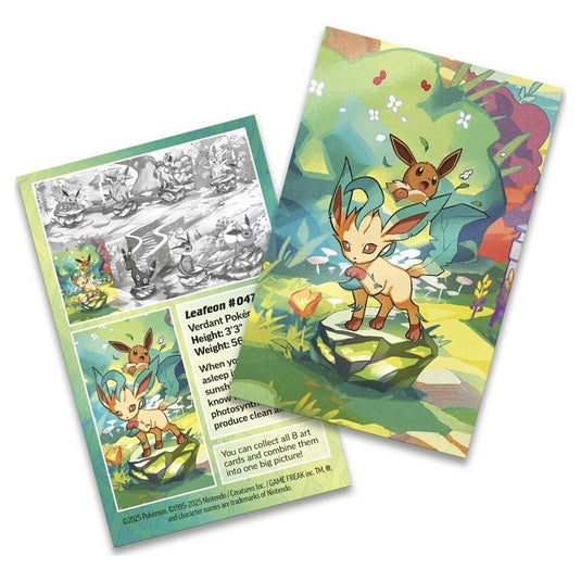 Pokemon - Scarlet & Violet - Prismatic Evolutions - Mini Tin - Leafeon- Art Card