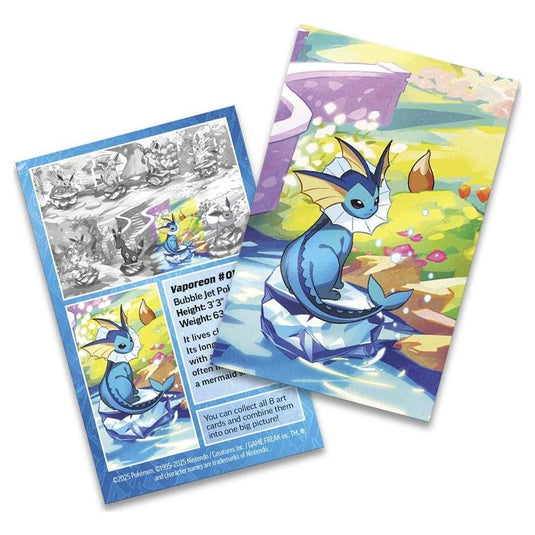 Pokemon - Scarlet & Violet - Prismatic Evolutions - Mini Tin - Vaporeon- Art Card