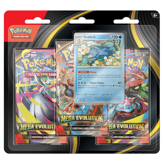 Pokemon - Mega Evolution - Base Set - 3 Pack Blister - Golduck