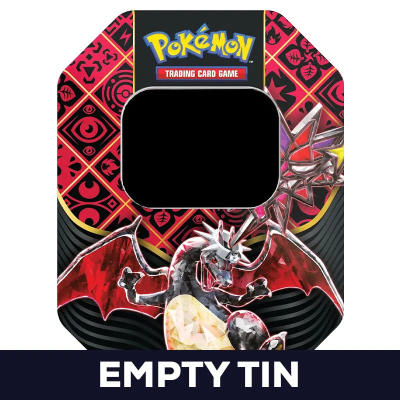 pokemon trading card games sv4 5 paldean fates tin charizard Pokemon - Paldean Fates - Empty Tin