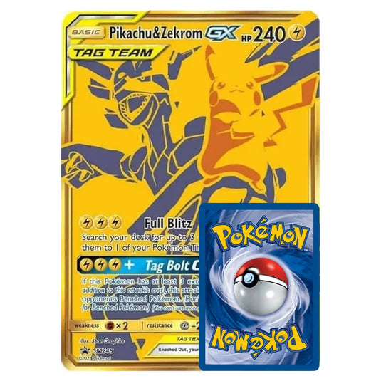 Pokemon - Pikachu & Zekrom GX - Oversized Jumbo Card (SM248)