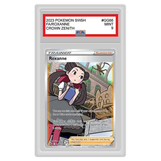 Pokemon - Sword & Shield - Crown Zenith - Roxanne - GG66/GG70 (PSA 9 Graded Slab)