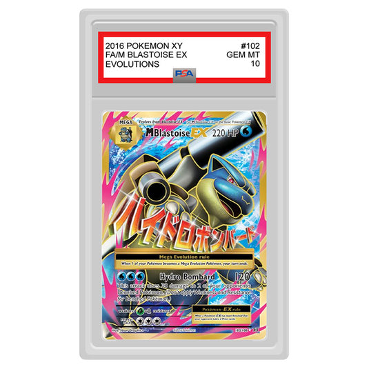 Pokemon - XY - Evolutions - M Blastoise EX - 102/108 (PSA 10 Graded Slab)