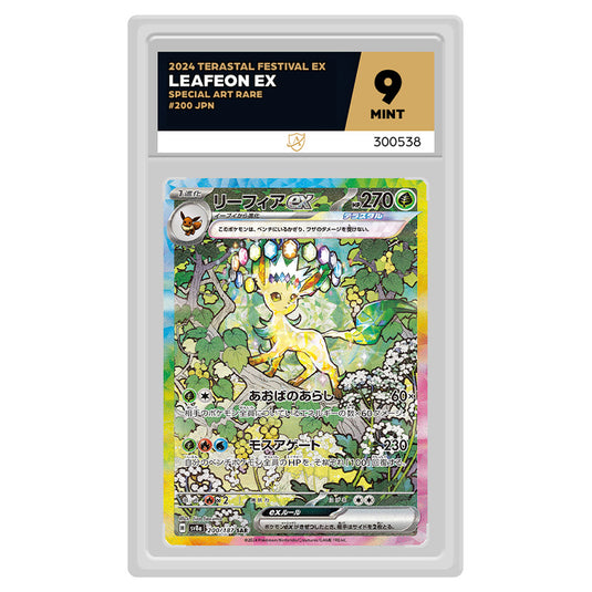 Pokemon - Scarlet & Violet - Terastal Festival ex - Leafeon ex - 200/187 (ACE 9 Japanese Graded Slab)