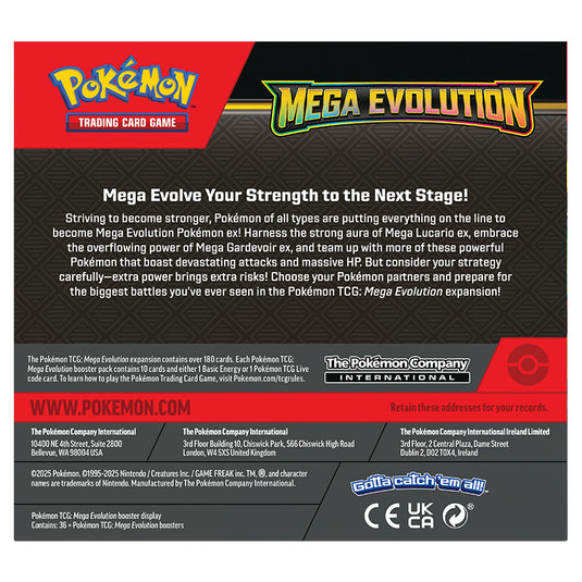 Pokemon - Mega Evolution - Base Set - Booster Box (36 Boosters)